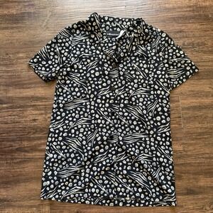 Sag Harbor Black And White Button Down Dress Size Women's 14